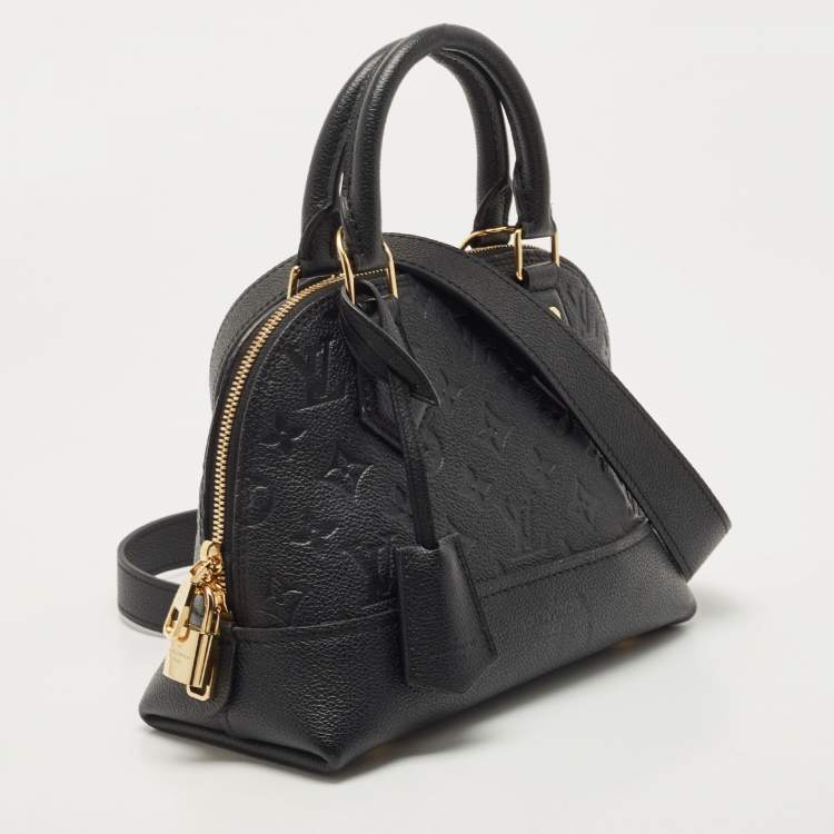 Pre Owned Louis Vuitton Black Monogram Empreinte Leather BB Neo Alma Bag