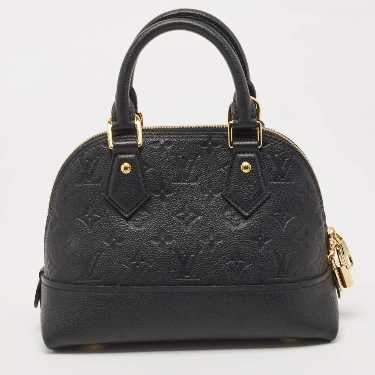 Pre Owned Louis Vuitton Black Monogram Empreinte Leather BB Neo Alma Bag