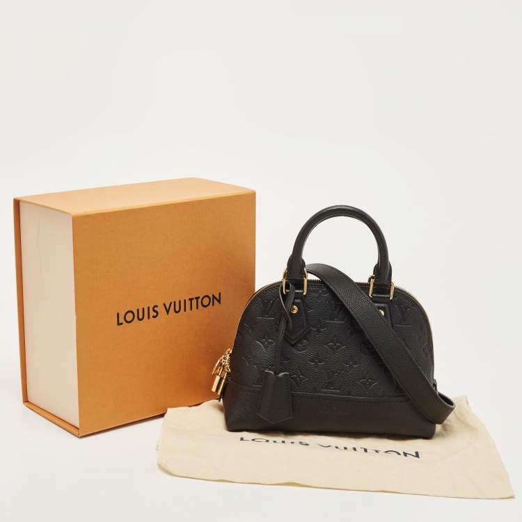 Pre Owned Louis Vuitton Black Monogram Empreinte Leather BB Neo Alma Bag