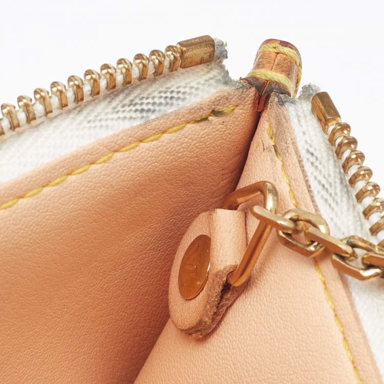 Pre Owned Louis Vuitton White Monogram Multicolore Canvas Key Pouch