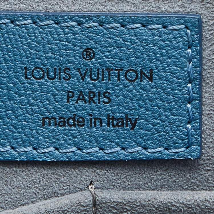 Pre Owned Louis Vuitton Blue Cuir Plume and Python Very Tote 