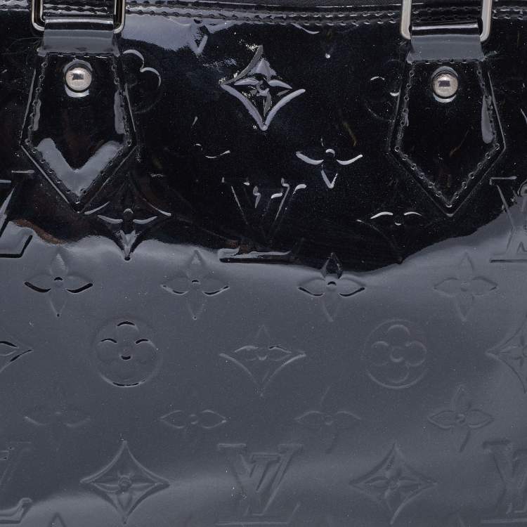 Pre Owned Louis Vuitton Black Magnetique Monogram Vernis Alma PM Bag