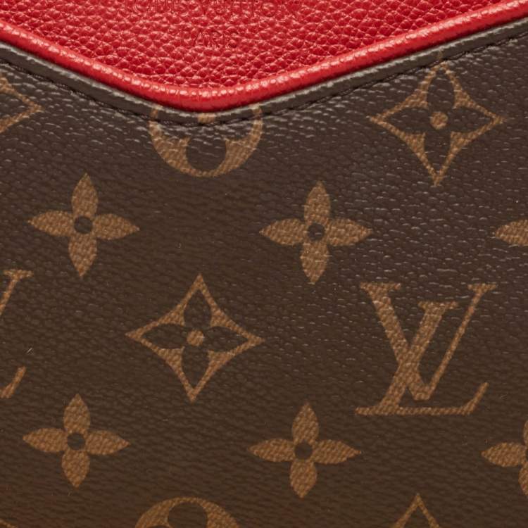 Pre Owned Louis Vuitton Cherry Monogram Canvas Pallas Chain Clutch