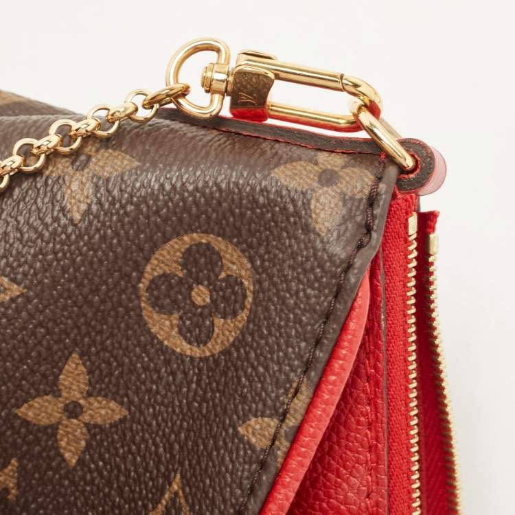 Pre Owned Louis Vuitton Cherry Monogram Canvas Pallas Chain Clutch