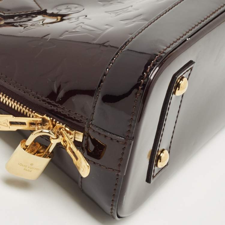 Pre Owned Louis Vuitton Amarante Monogram Vernis Alma BB Bag