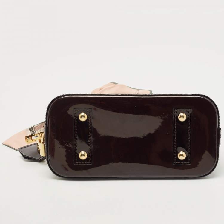 Pre Owned Louis Vuitton Amarante Monogram Vernis Alma BB Bag