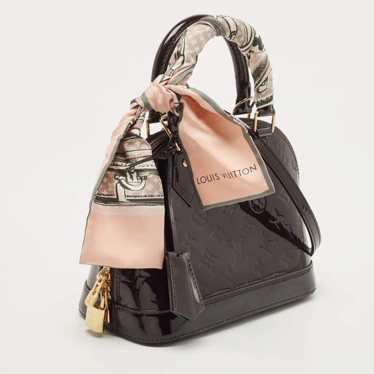 Pre Owned Louis Vuitton Amarante Monogram Vernis Alma BB Bag