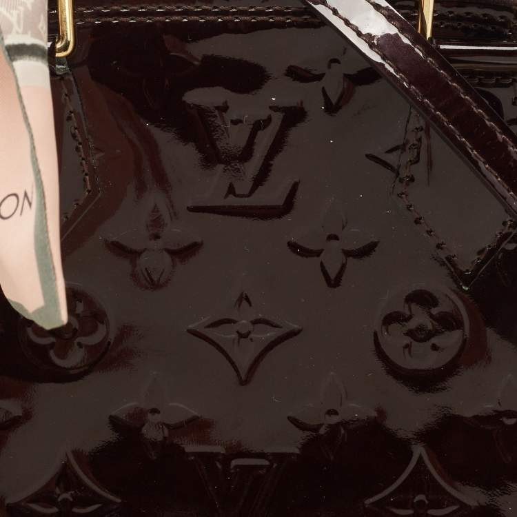 Pre Owned Louis Vuitton Amarante Monogram Vernis Alma BB Bag