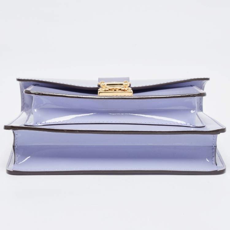 Pre Owned Louis Vuitton Lilac Vernis Leather Monceau BB Bag