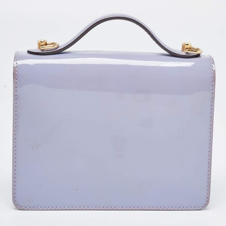 Pre Owned Louis Vuitton Lilac Vernis Leather Monceau BB Bag