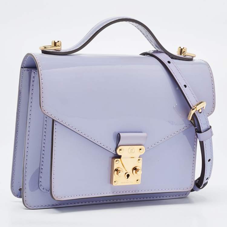 Pre Owned Louis Vuitton Lilac Vernis Leather Monceau BB Bag