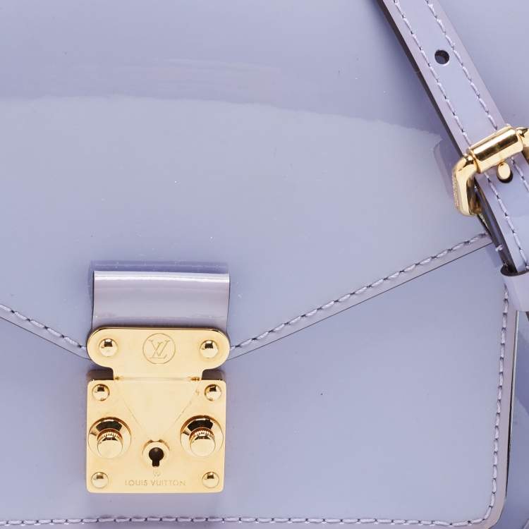 Pre Owned Louis Vuitton Lilac Vernis Leather Monceau BB Bag
