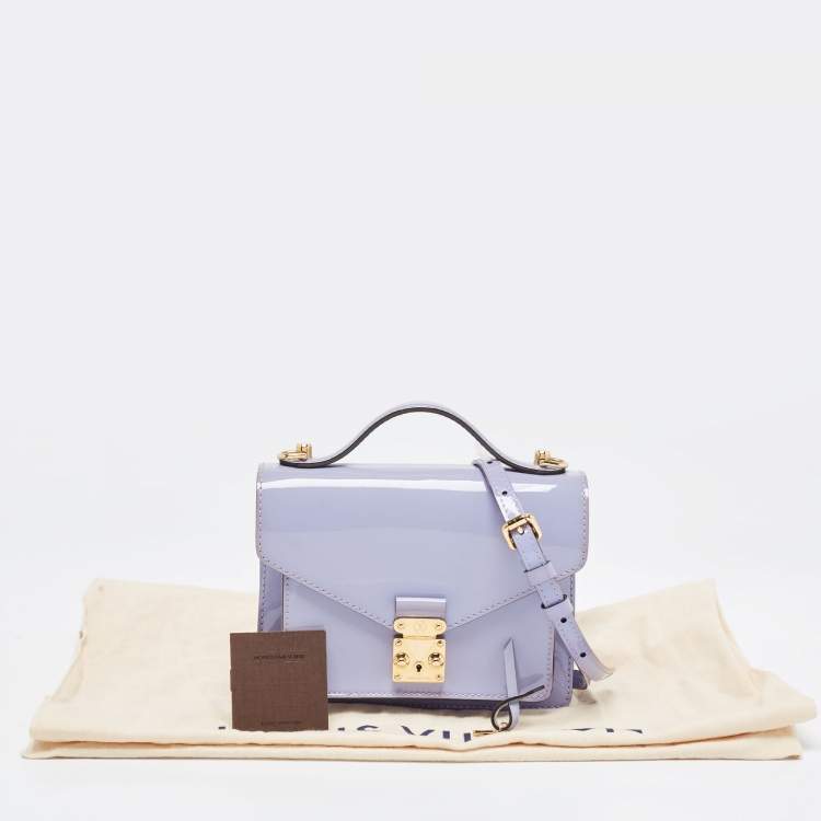 Pre Owned Louis Vuitton Lilac Vernis Leather Monceau BB Bag