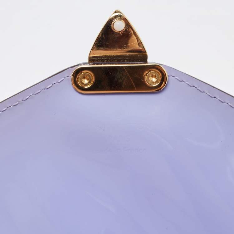 Pre Owned Louis Vuitton Lilac Vernis Leather Monceau BB Bag