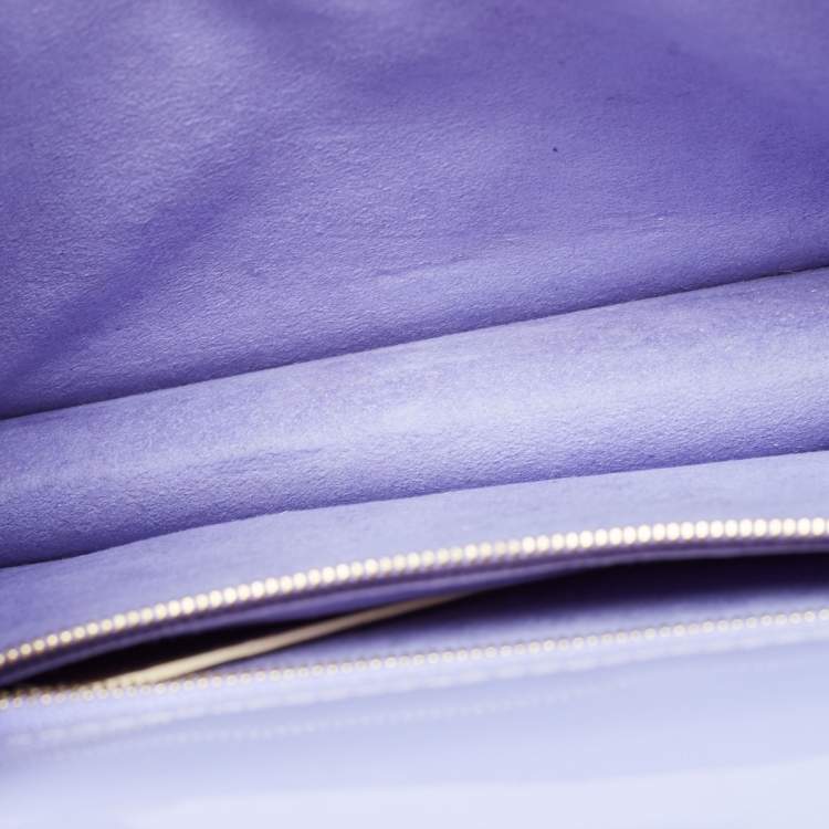 Pre Owned Louis Vuitton Lilac Vernis Leather Monceau BB Bag