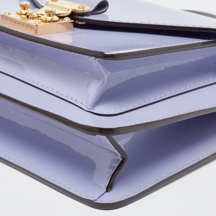 Pre Owned Louis Vuitton Lilac Vernis Leather Monceau BB Bag
