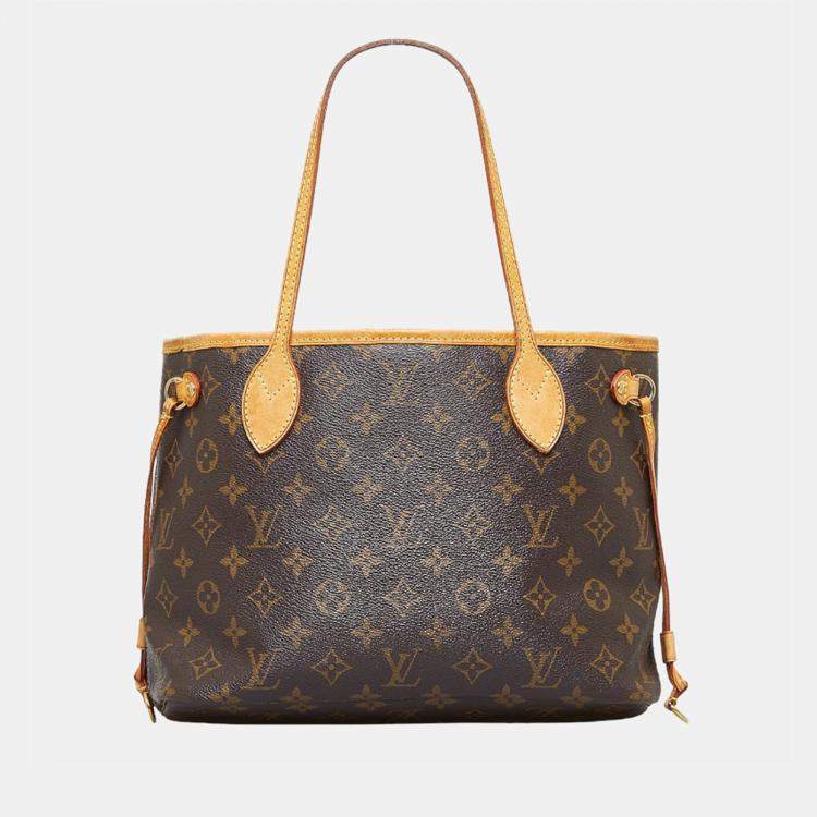 Pre Owned Louis Vuitton Brown Monogram Canvas Neverfull PM Tote Bag