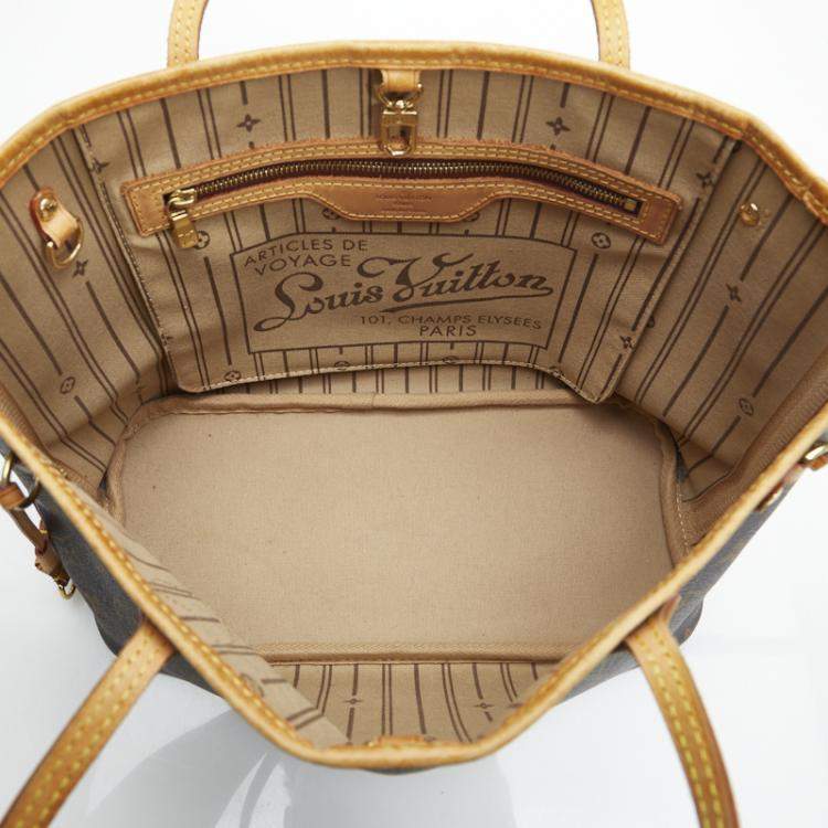 Pre Owned Louis Vuitton Brown Monogram Canvas Neverfull PM Tote Bag