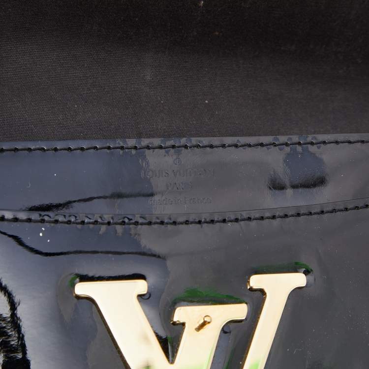 مملوكة مسبقًا Louis Vuitton Black Patent Leather Chain Louise MM Bag