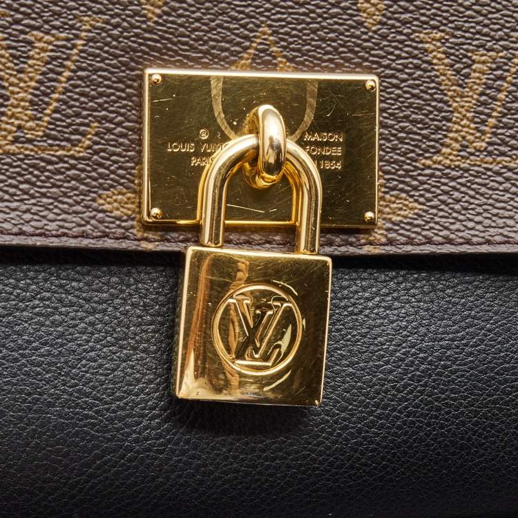 Pre Owned Louis Vuitton Black Monogram Canvas and Leather Marignan Bag
