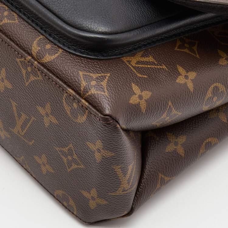 Pre Owned Louis Vuitton Black Monogram Canvas and Leather Marignan Bag