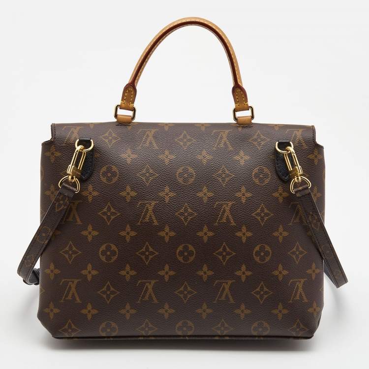 Pre Owned Louis Vuitton Black Monogram Canvas and Leather Marignan Bag
