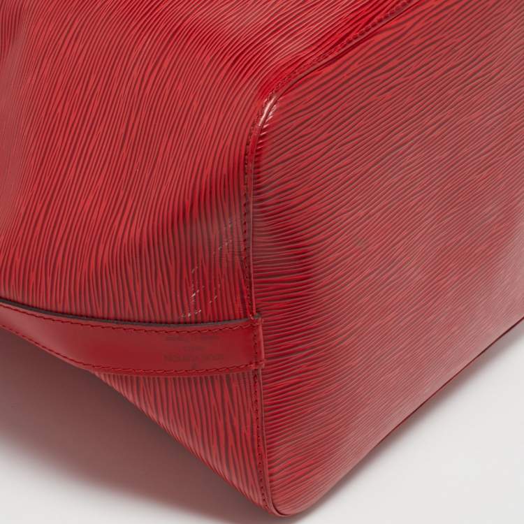 Pre Owned Louis Vuitton Red Epi Leather Petit Noe Bag