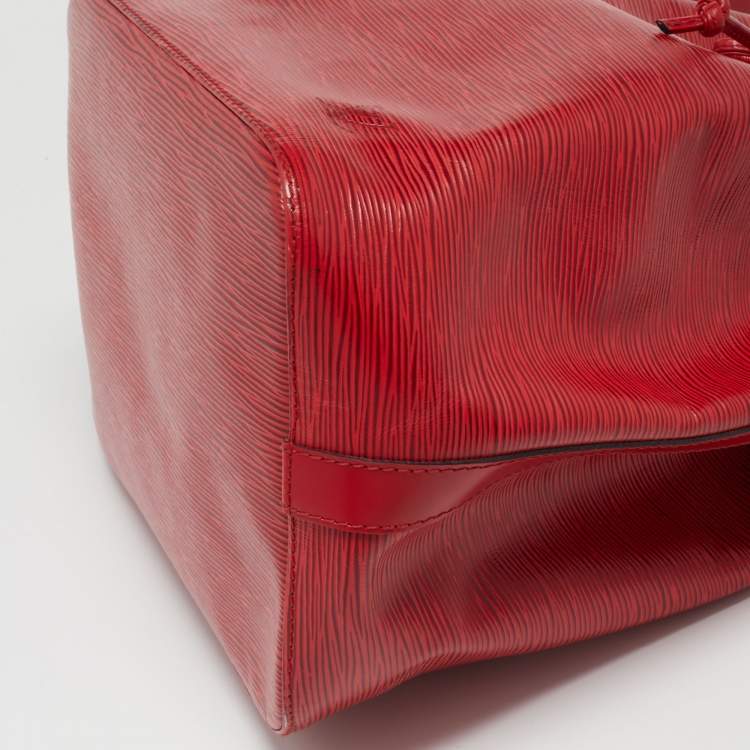 Pre Owned Louis Vuitton Red Epi Leather Petit Noe Bag
