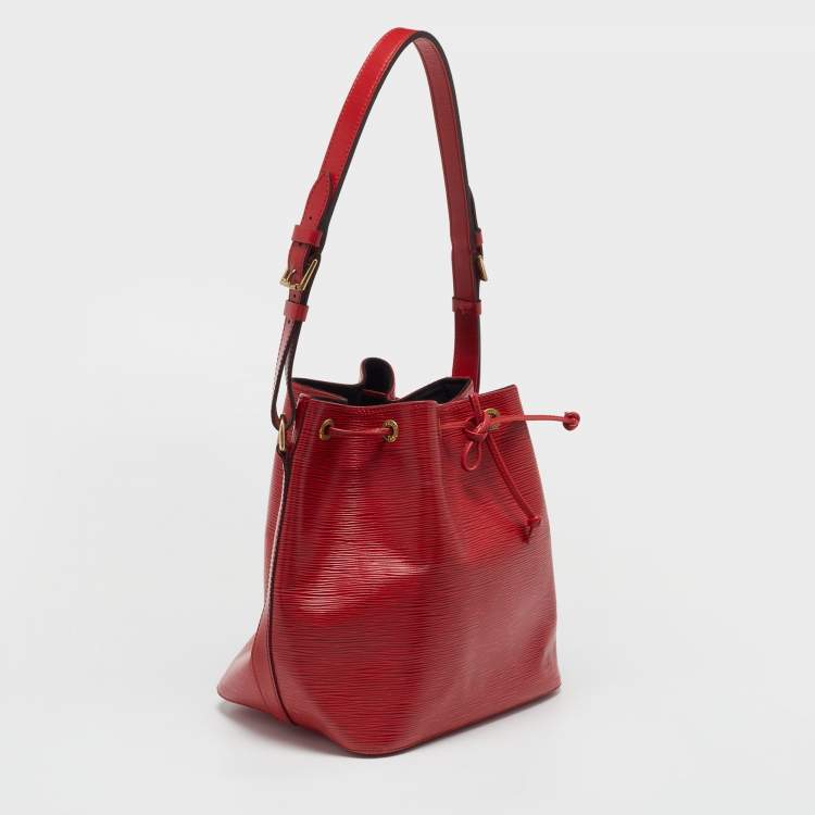 Pre Owned Louis Vuitton Red Epi Leather Petit Noe Bag