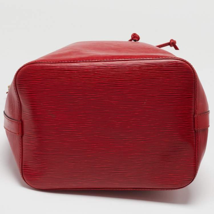 Pre Owned Louis Vuitton Red Epi Leather Petit Noe Bag