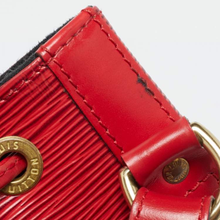 Pre Owned Louis Vuitton Red Epi Leather Petit Noe Bag