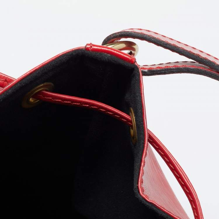 Pre Owned Louis Vuitton Red Epi Leather Petit Noe Bag