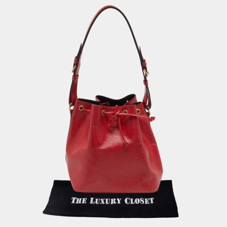 Pre Owned Louis Vuitton Red Epi Leather Petit Noe Bag