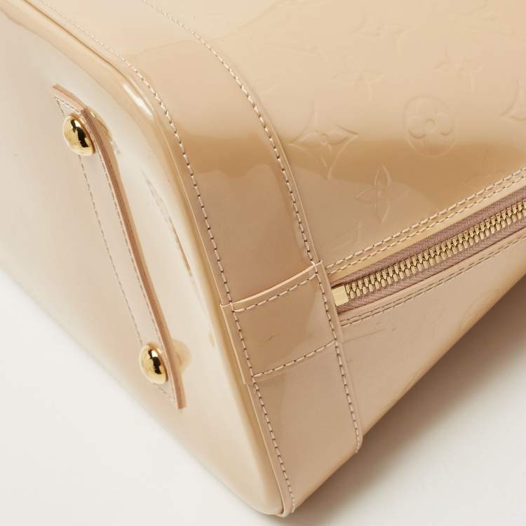 Pre Owned Louis Vuitton Rose Florentine Monogram Vernis Alma GM Bag