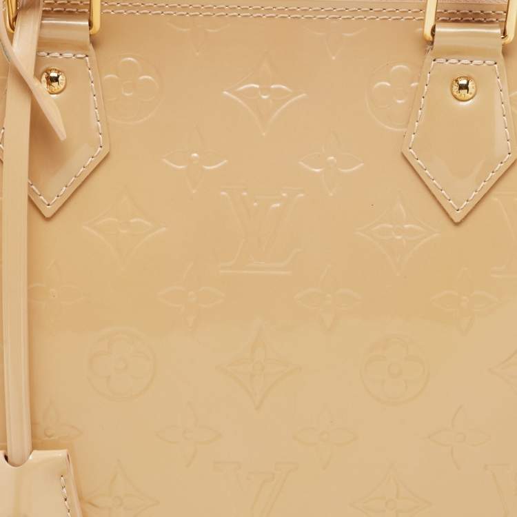 Pre Owned Louis Vuitton Rose Florentine Monogram Vernis Alma GM Bag