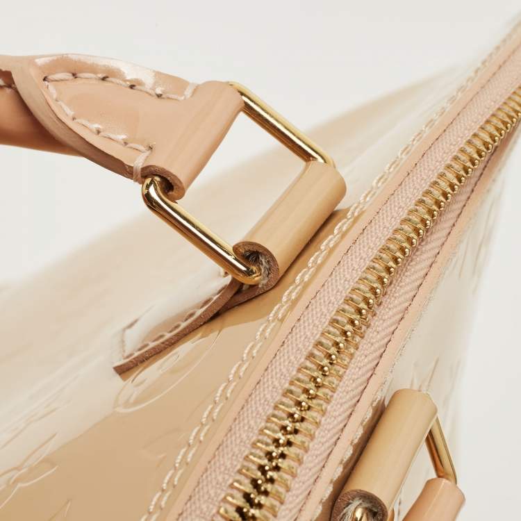 Pre Owned Louis Vuitton Rose Florentine Monogram Vernis Alma GM Bag
