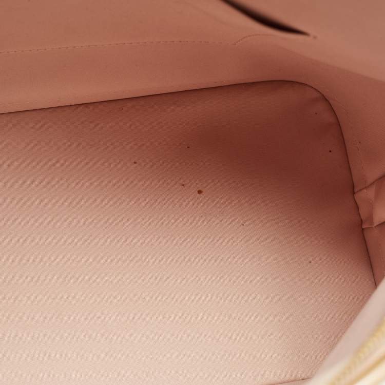 Pre Owned Louis Vuitton Rose Florentine Monogram Vernis Alma GM Bag