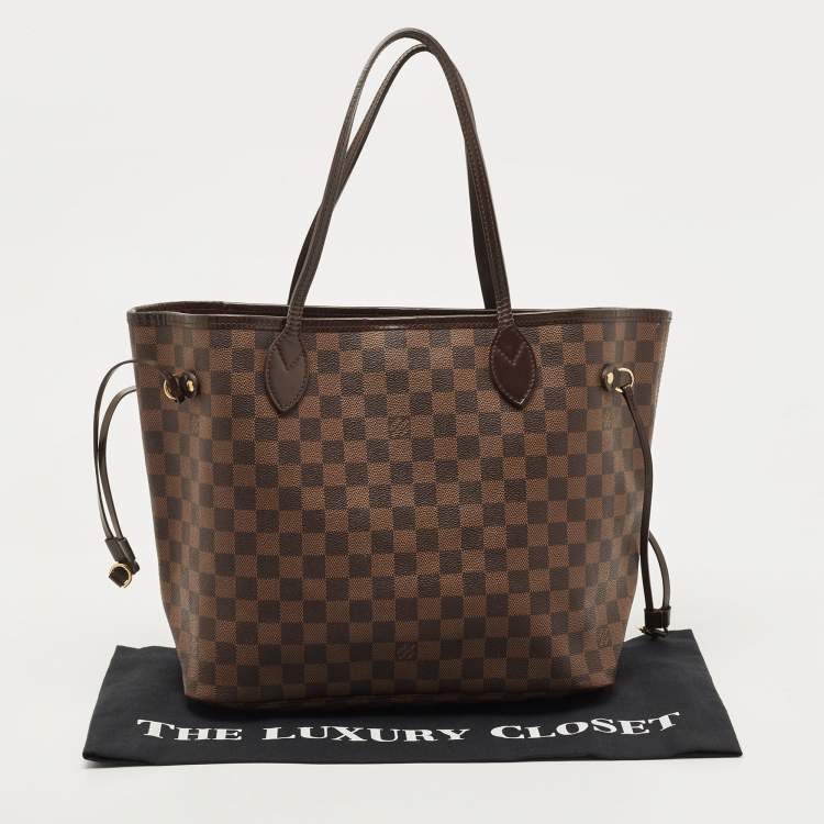 Pre Owned Louis Vuitton Damier Ebene Canvas Neverfull MM Bag