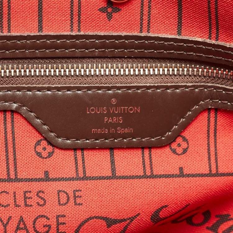 Pre Owned Louis Vuitton Damier Ebene Canvas Neverfull MM Bag