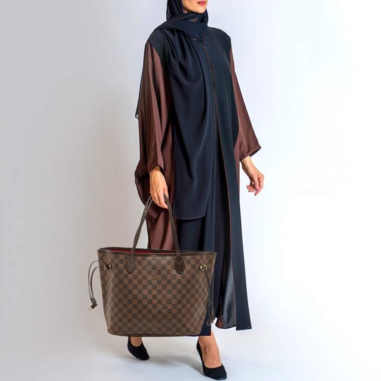 Pre Owned Louis Vuitton Damier Ebene Canvas Neverfull MM Bag