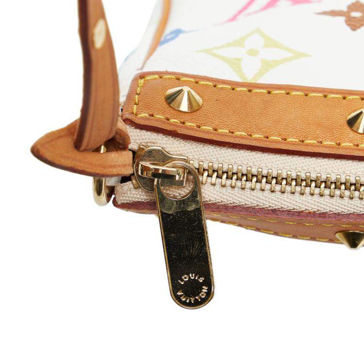 Pre Owned Louis Vuitton White Monogram Multicolore Pochette Accessoires