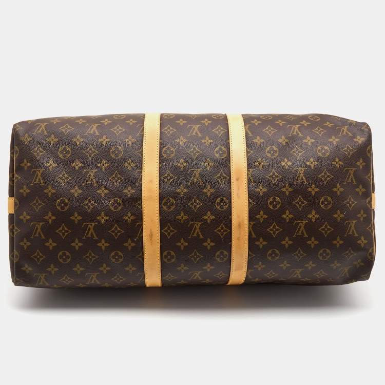 Pre Owned Louis Vuitton Monogram Canvas Keepall Bandouliere 55 Bag
