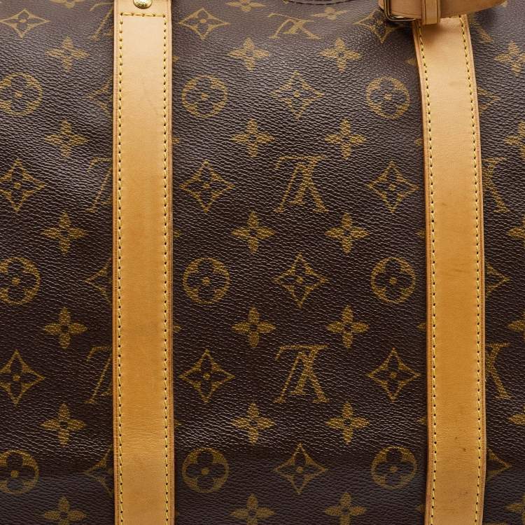 Pre Owned Louis Vuitton Monogram Canvas Keepall Bandouliere 55 Bag