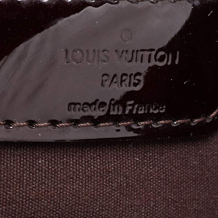 Pre Owned Louis Vuitton Amarante Monogram Vernis Wilshire MM Bag
