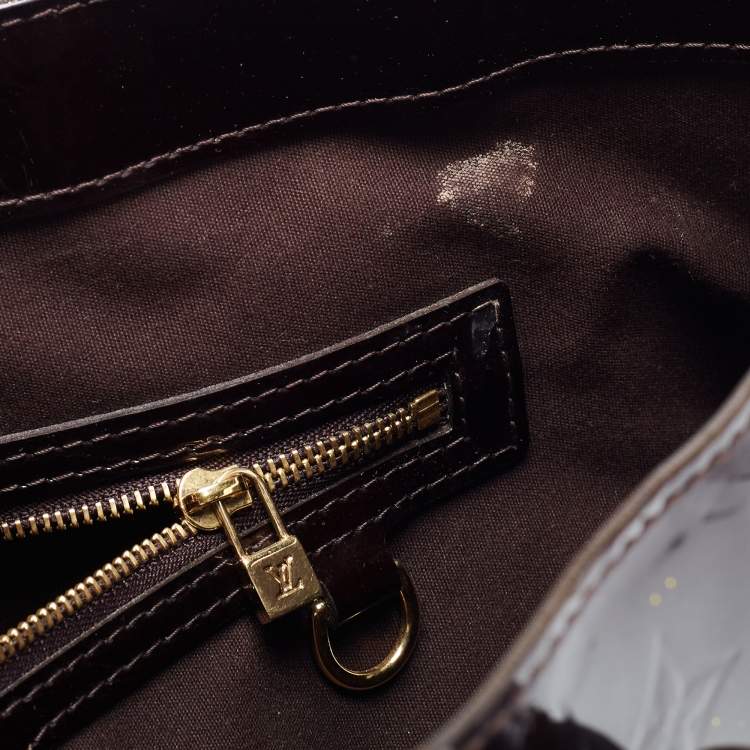 Pre Owned Louis Vuitton Amarante Monogram Vernis Wilshire MM Bag