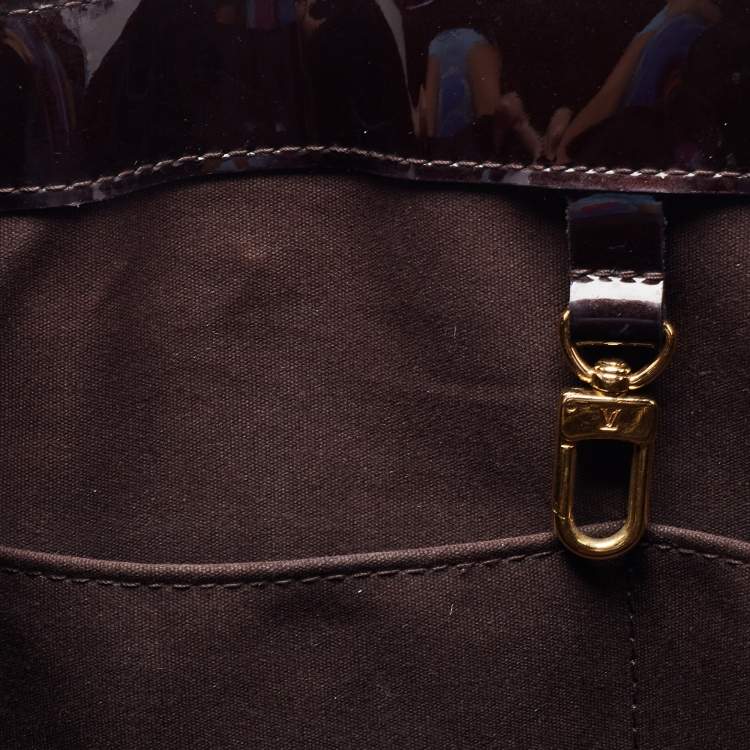 Pre Owned Louis Vuitton Amarante Monogram Vernis Wilshire MM Bag