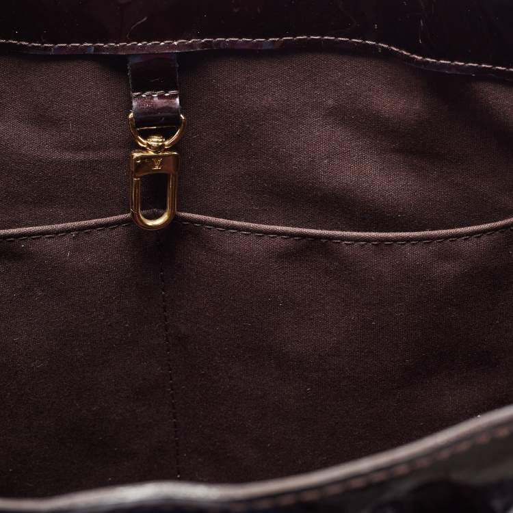 Pre Owned Louis Vuitton Amarante Monogram Vernis Wilshire MM Bag