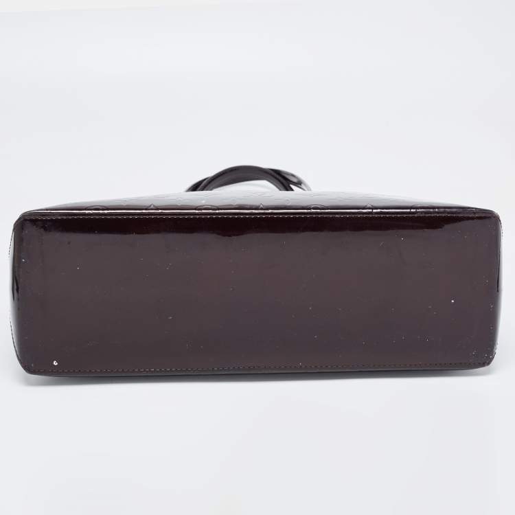 Pre Owned Louis Vuitton Amarante Monogram Vernis Wilshire MM Bag