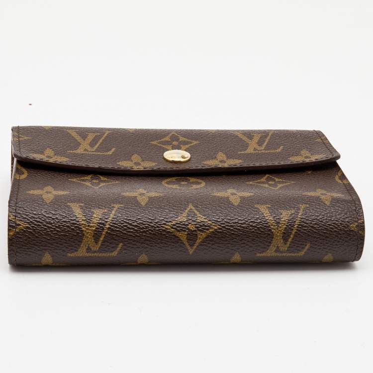 Pre Owned Louis Vuitton Monogram Canvas Trifold Compact Wallet