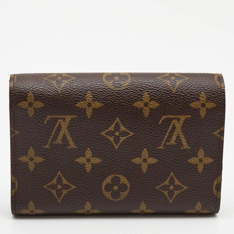 Pre Owned Louis Vuitton Monogram Canvas Trifold Compact Wallet